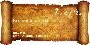 Keskeny Ádám névjegykártya